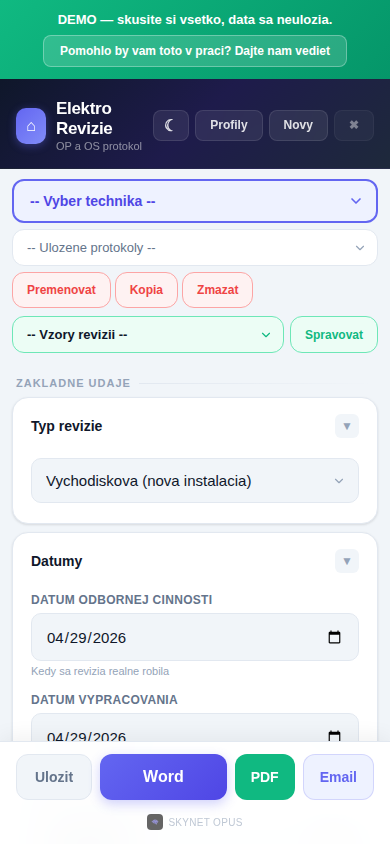 Smart Revizie - formular